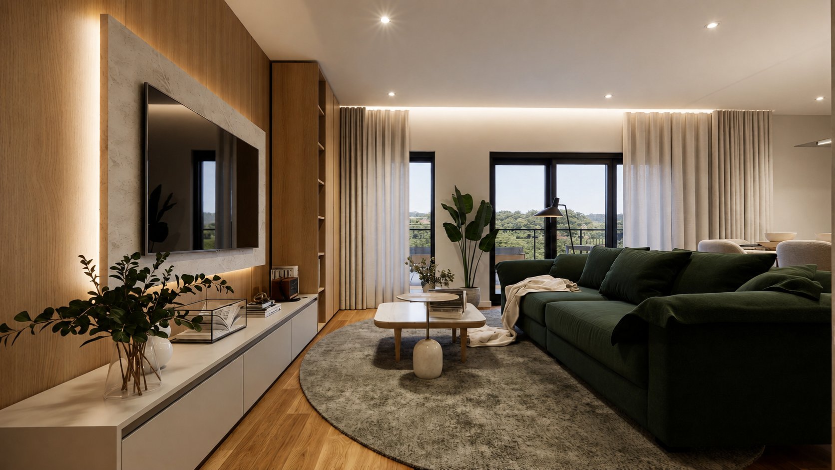 Essenza II - Sala com design sofisticado